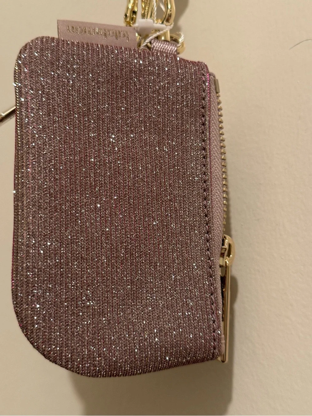 Women’s Pink Wristlet Card Holder with Key Clip